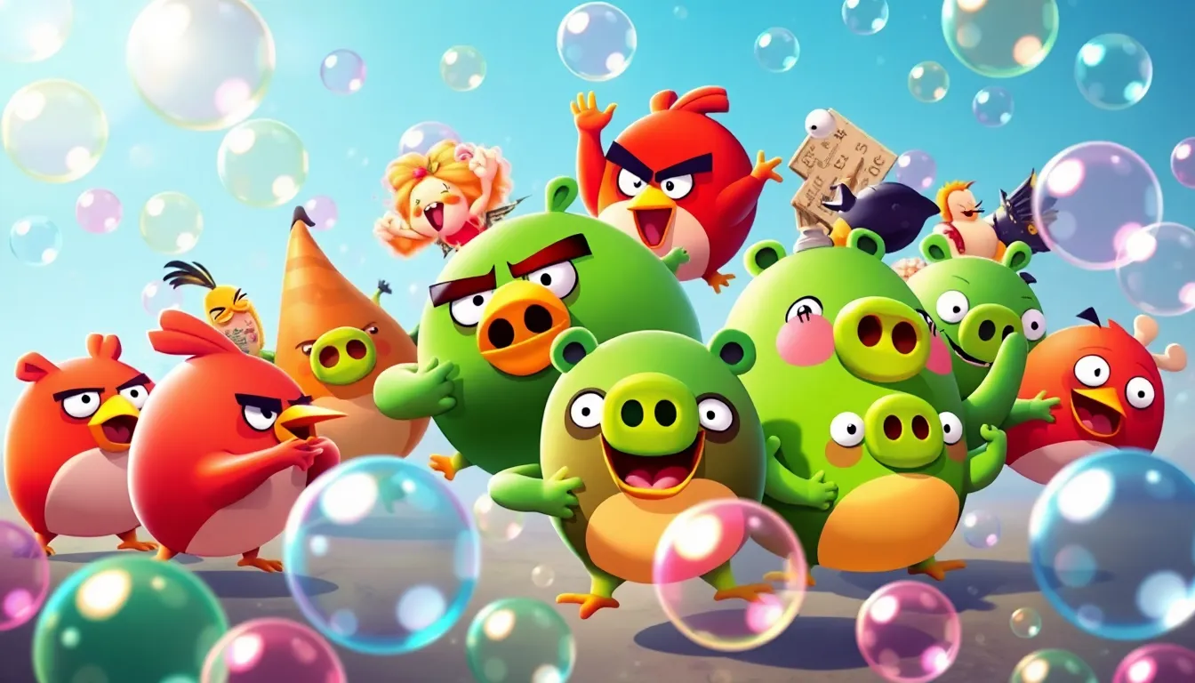 angry birds bubbles fan art