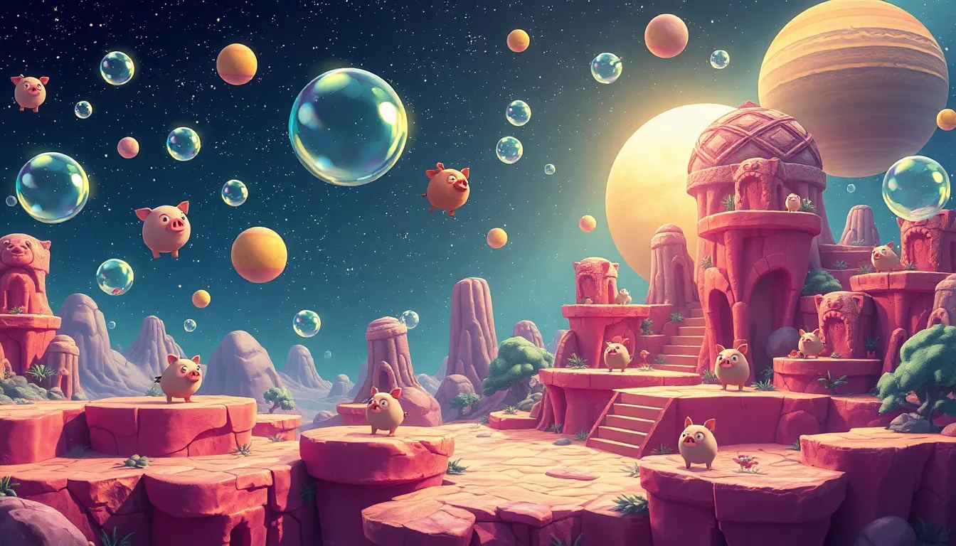 angry birds space bubbles