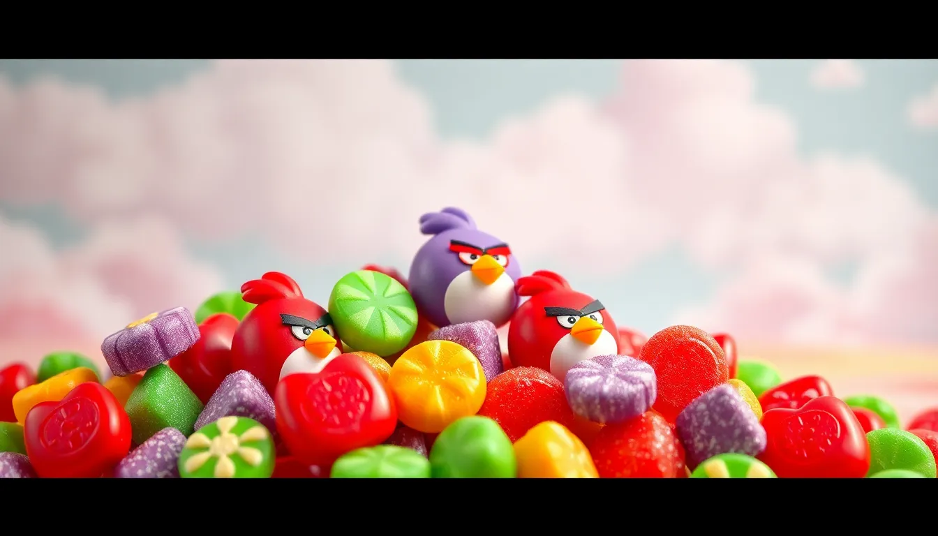angry birds bubbles candy